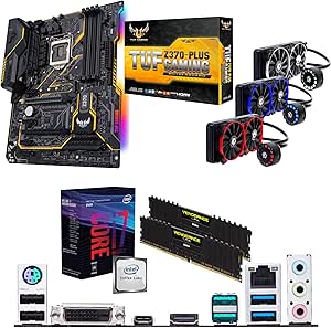 Intel Coffee Lake Core i7 8700K 4.9GHz Overclocked CPU, ASUS TUF Z370 ...