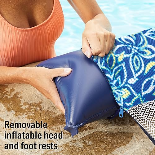 Miniatura 5 de Seachoice Hamaca de agua inflable 4 en 1, silla de descanso, con soporte para bebidas