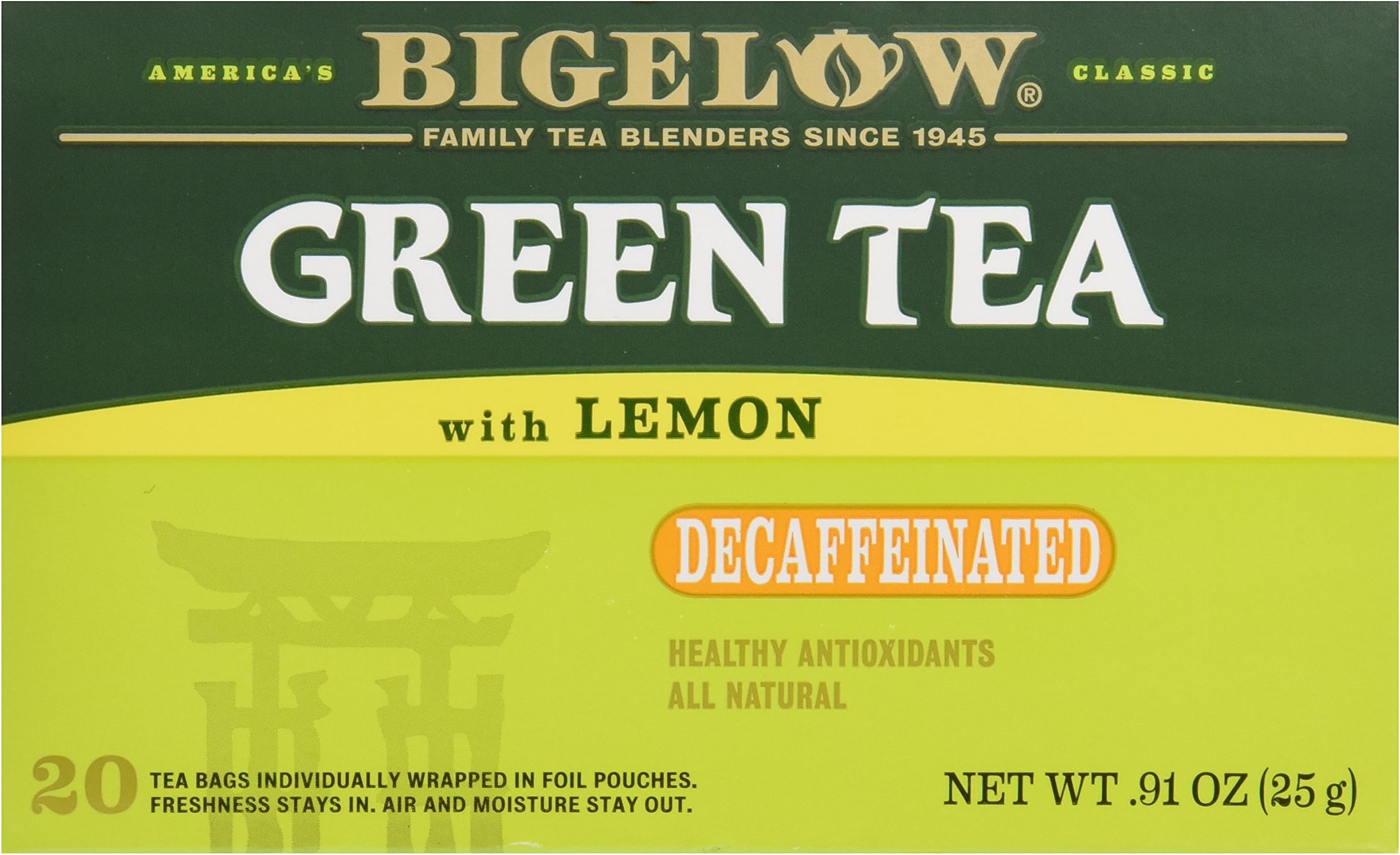 Green Tea with Lemon, Decaf, 20 ct