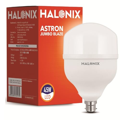 Image of Halonix 45W LED Light Bulb | White (6500K) |Energy Efficient| 4kv Surge Protection | High Lumens Per Watt | Pack of 10