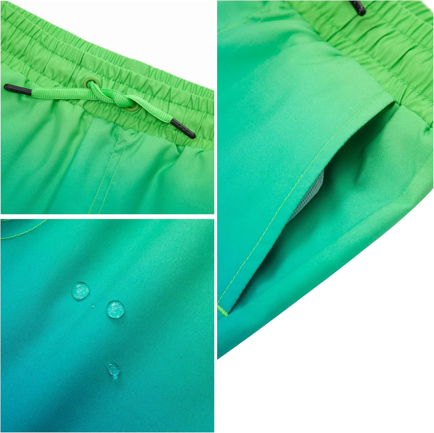 Rokka&Rolla Boys' Swim Trunks with Boxer Brief Liner Compression Anti Chafe Quick Dry Bathing Suit, UPF 50+