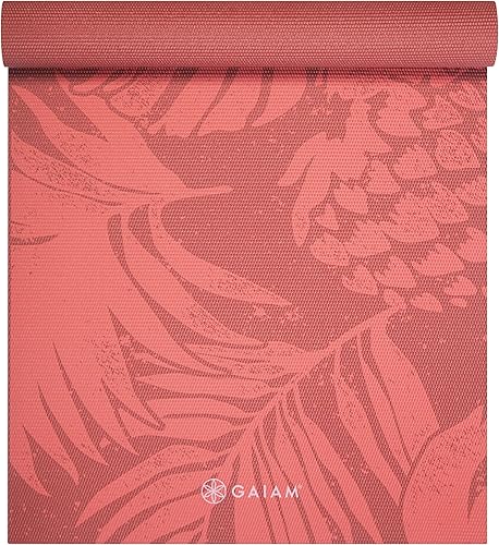 Miniatura 20 de Gaiam - Tapete de yoga con estampado, antideslizante para ejercicio y fitness para todo tipo de yoga, pilates y ejercicios en el suelo Vibrante