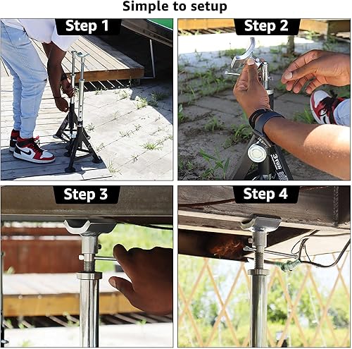 Miniatura 5 de BESTOOL RV soporta gatos estabilizadores, gatos estabilizadores de remolque de viaje, soportes de gato camper de 17.3 a 30 pulgadas, capacidad de 3