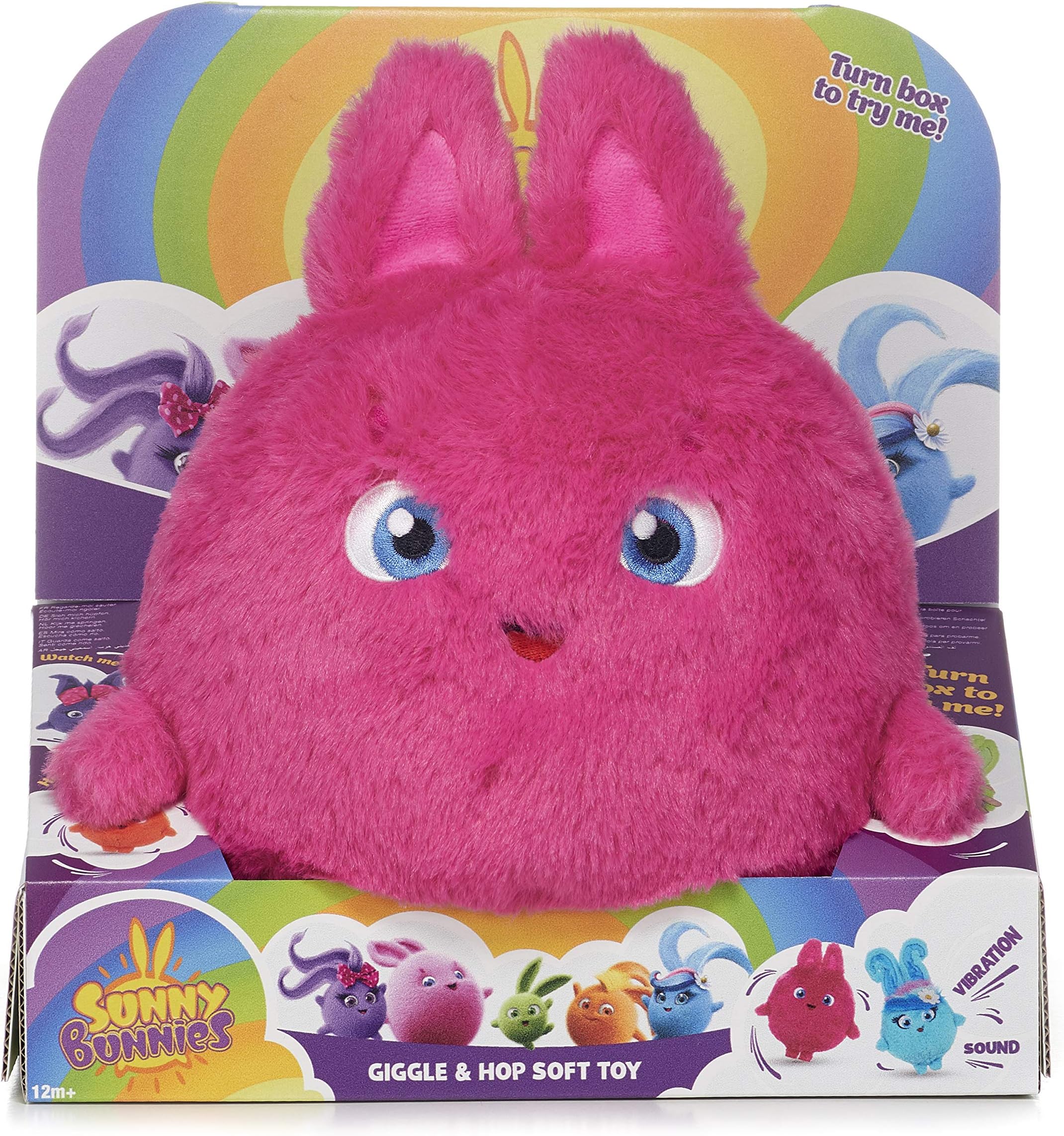 Posh Paws Sunny Bunnies Large Feature Big Boo Giggle & Hop Soft Toy - 25cm (10 Inch)