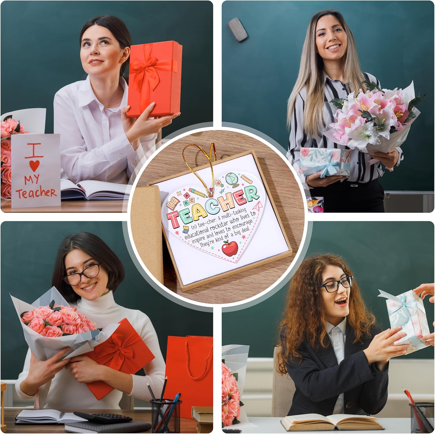 Teacher Ornament Gifts for Women Stocking Stuffers for Women Christmas Appreciation Week Gift Retirement Gift Back to School Graduation Gifts for Teachers - Image 7