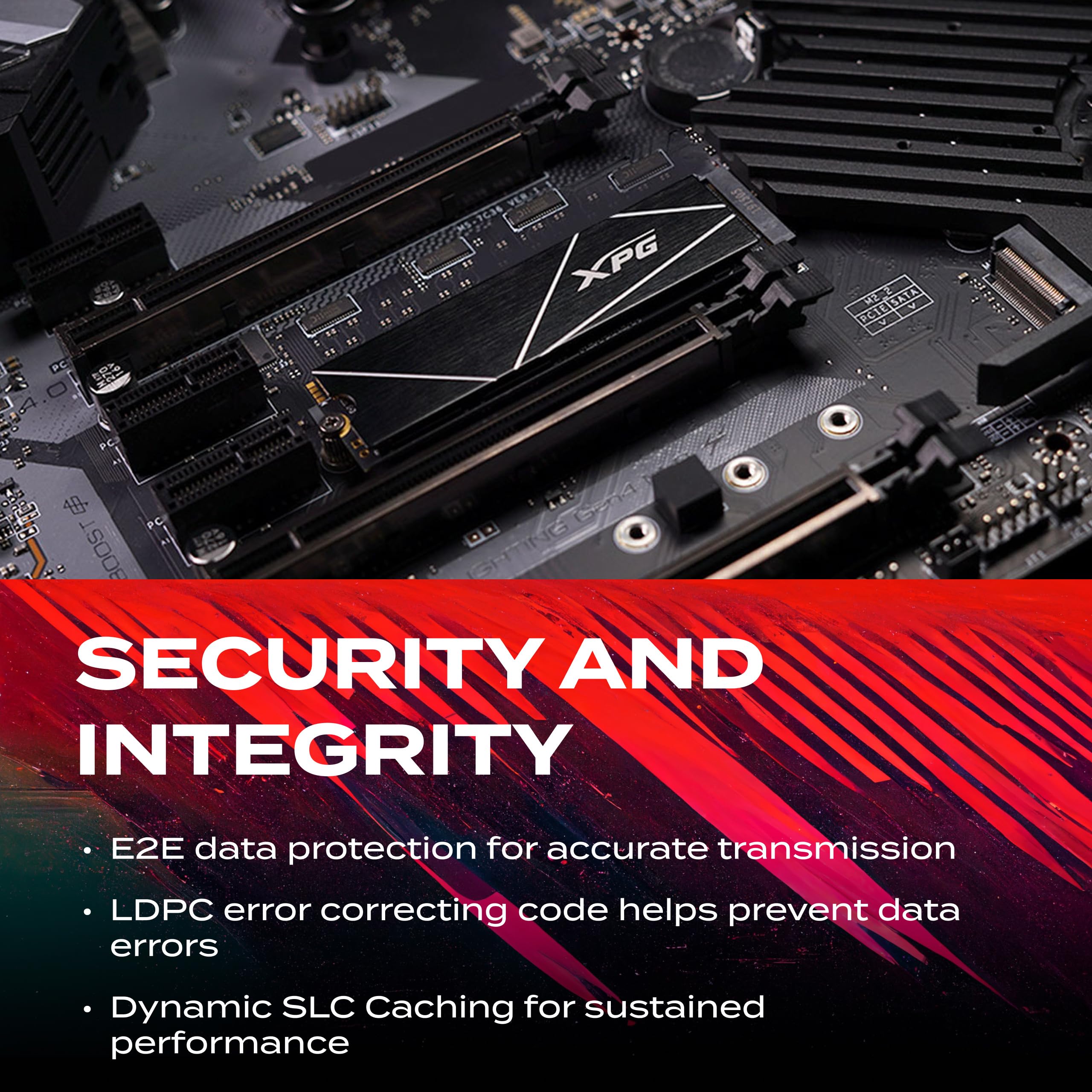 XPG ADATA GAMMIX S70 Blade 2TB PCIe Gen4x4 M.2 2280 SSD Schwarz- Heat Spreader- 3D-Grafikbearbeitung sowie High-End-Gaming PS5 upgradation AGAMMIXS70B-2T-CS, Festkörper-Laufwerk