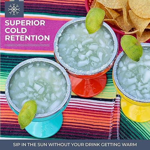 Miniatura 6 de ORCA Rita | Vaso Margarita de acero inoxidable con aislamiento térmico para cócteles, vino y bebidas frías - Pearl Gloss