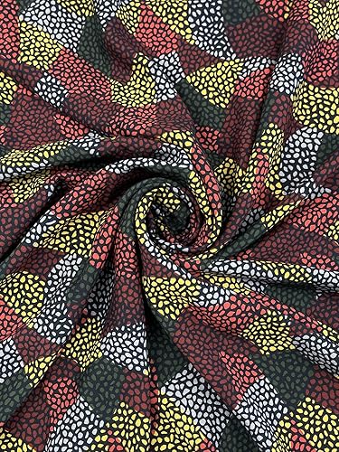 Miniatura 4 de Minerva Exclusiva tela de viscosa de mosaico abigarrado para otoño, por metro