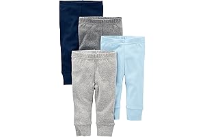 Unisex Babies' Essential Cotton Pants, Pack of 4