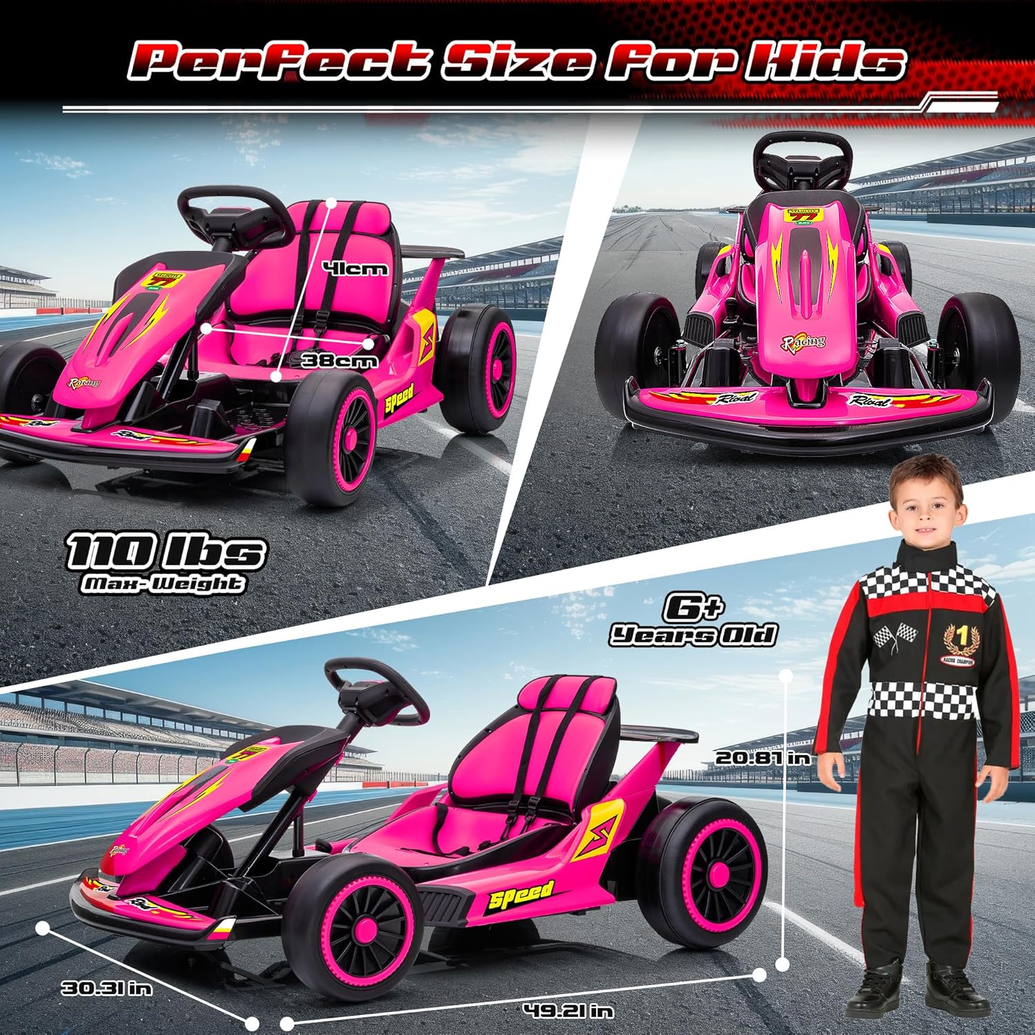 24V Go Karts for Kids Ages 6-12, 400W Electric Go Italy Ubuy