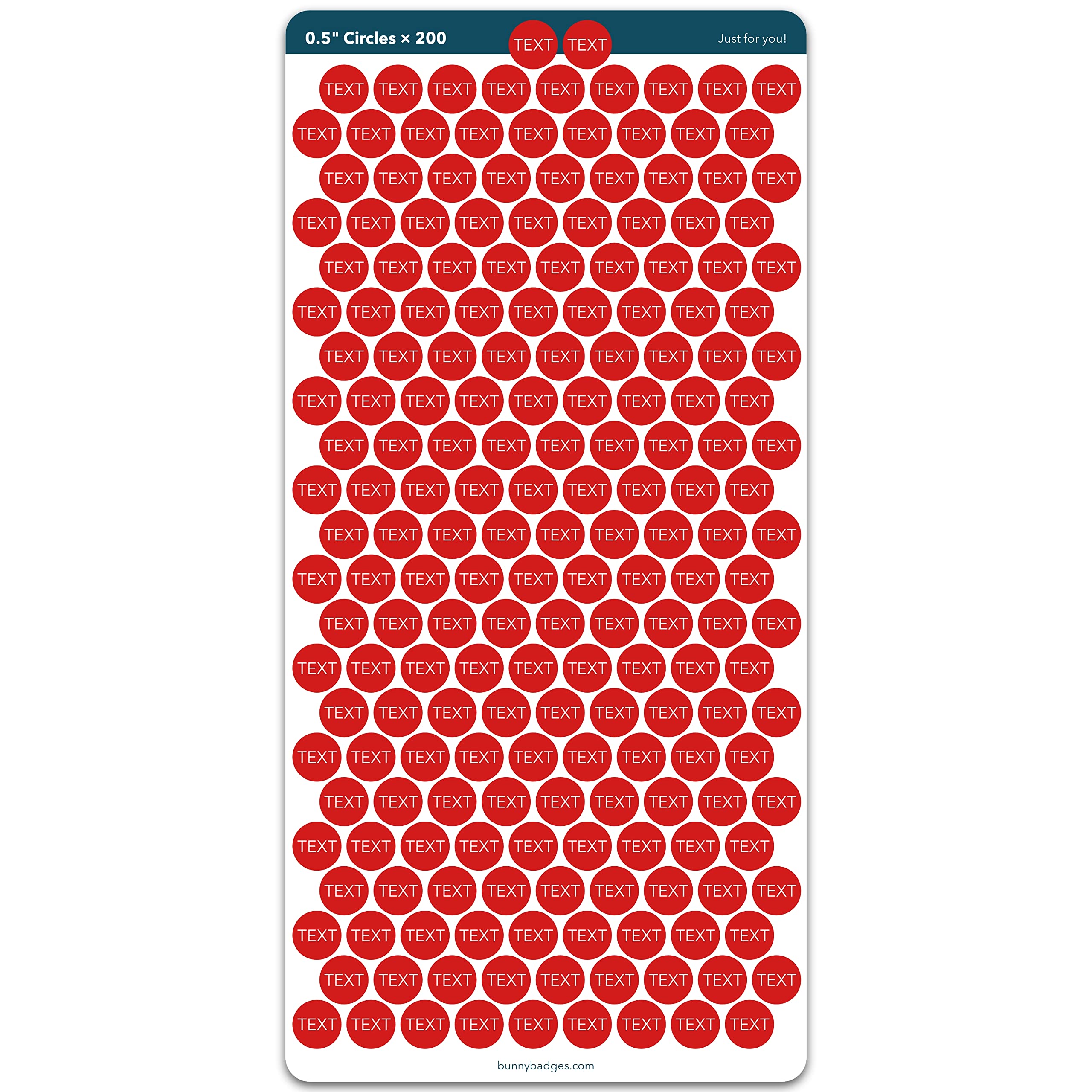 Amazon.com : Bunny Badges Personalized 0.5' Circle Stickers