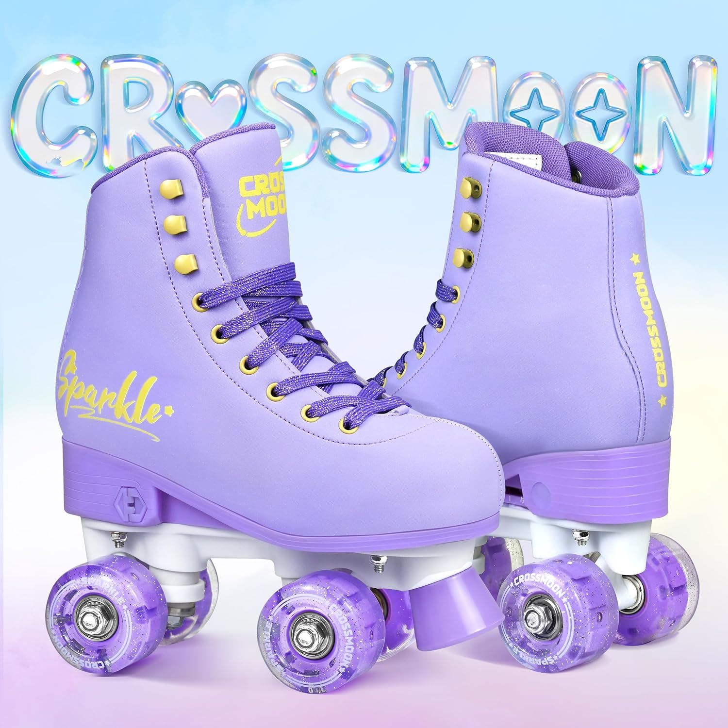 Active Girls' Adjustable Roller Skate, Sleek Design, Premium PU Leather Scuff-Resistant Easy to Clean, Gift for Girls Kids