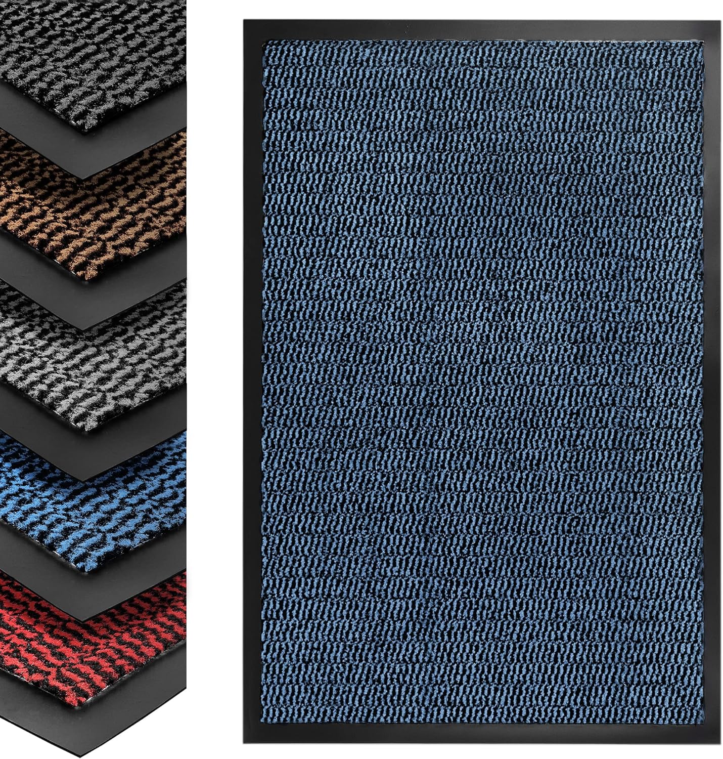 ZENQA Door Mat Indoor Outdoor Washable Heavy Duty Non Slip Doormats