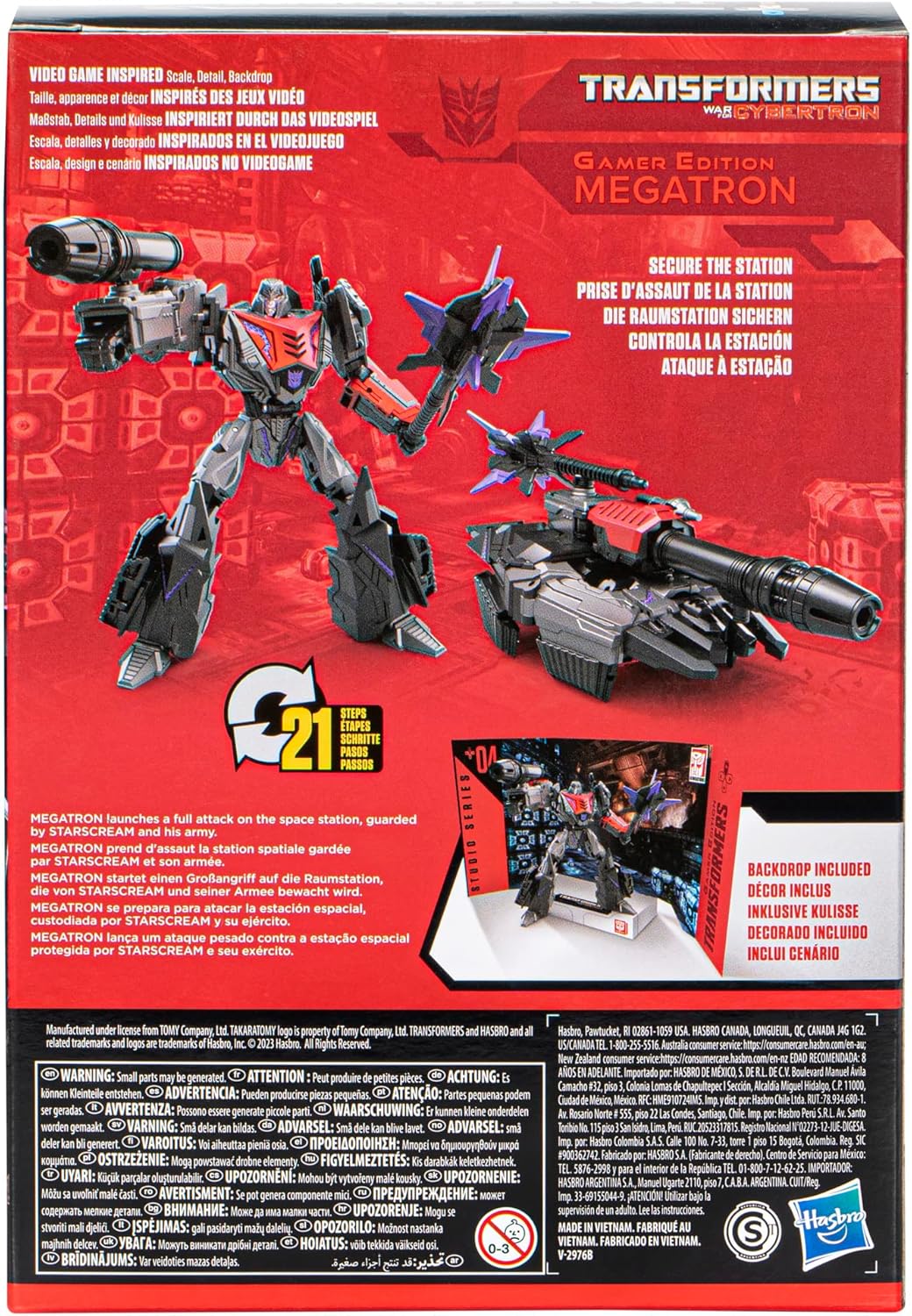 Transformers Toys Studio Series Voyager Class 04 Gamer Edition Megatron Toy, 6.5-inch, Action Figure for Boys and Girls Ages 8 and Up