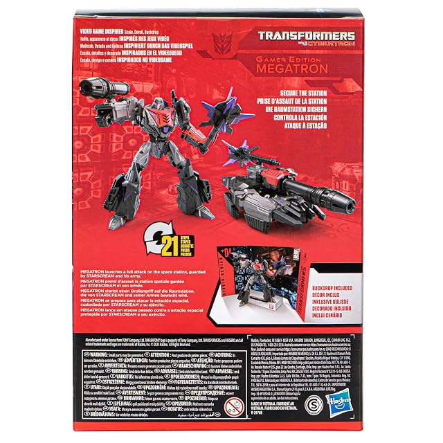 Foto 5 de 5 de Transformers - Figura de acción Studio Series Voyager Class 04 de Megatron Gamer Edition de 16,5 cm…