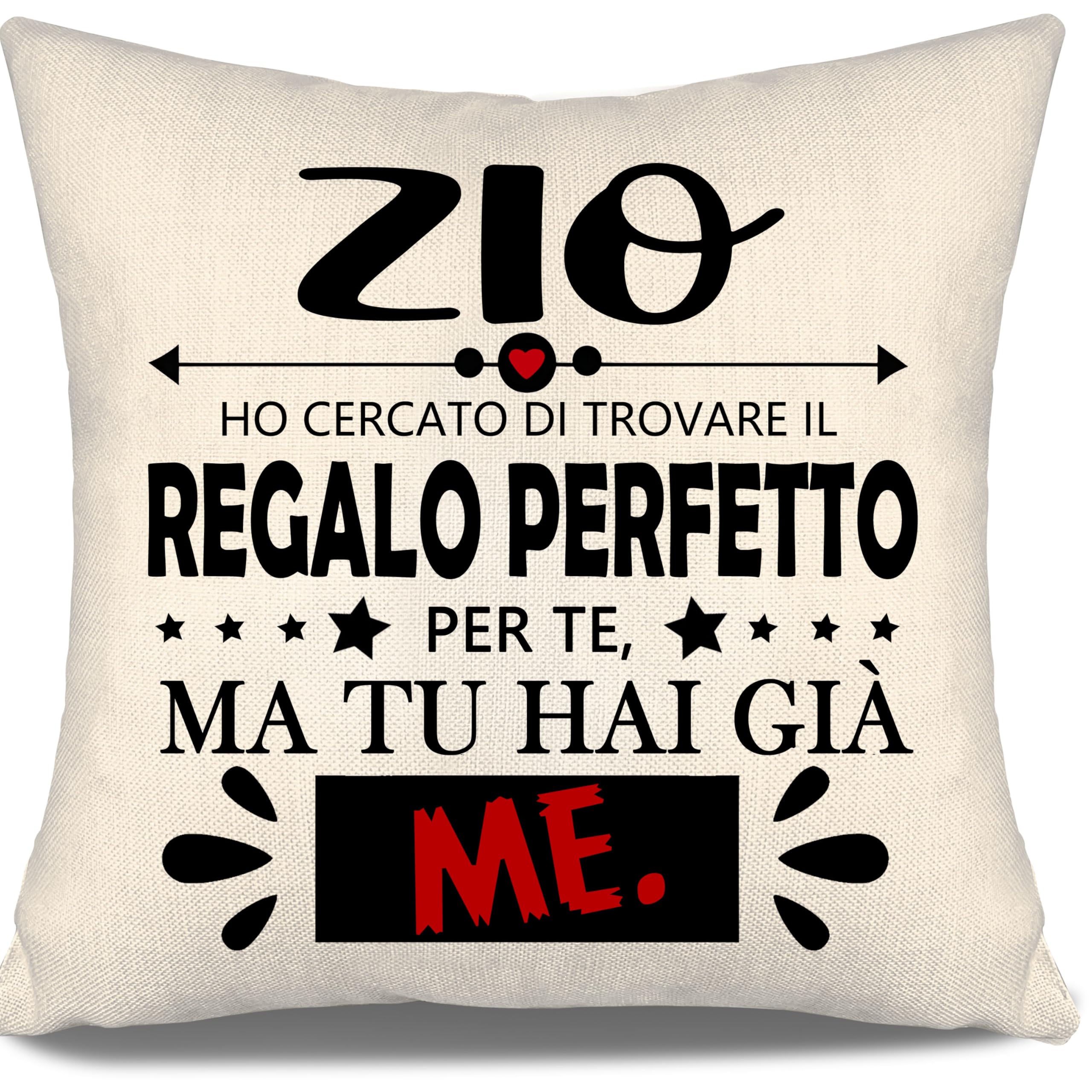 Aosumin Zio ho cercato di trovare il regalo perfetto per te ma tu hai già me Copricuscini per lo zio Regalo divertente Compleanno Festa del papà Regalo di Natale Miglior regalo per lo zio (zio-a)