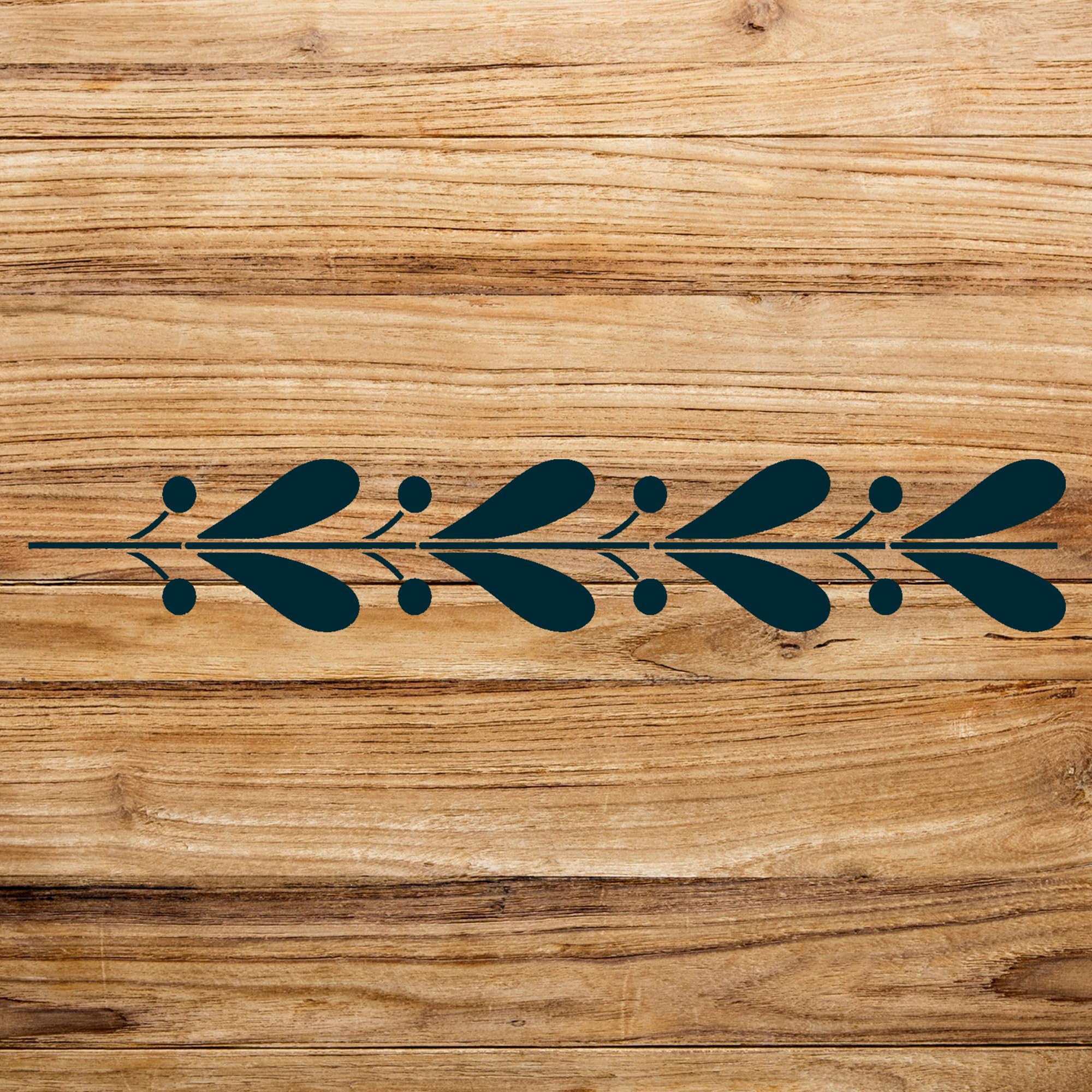 Flower Bloom Heart Border Stencil Pattern for Walls and Crafts, Reusable Mylar Template, Ideal for DIY Home Decor and Greek Floral Art Projects - Size A2 (23.4