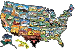 RV State Travel USA Map Vinyl Sticker: Track Your Epic Road Trip!