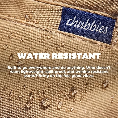 Miniatura 5 de Pantalones Chubbies Everywear - Pantalones chinos para hombre con elástico en 4 direcciones, ajuste de pierna ahusada, pantalones elásticos