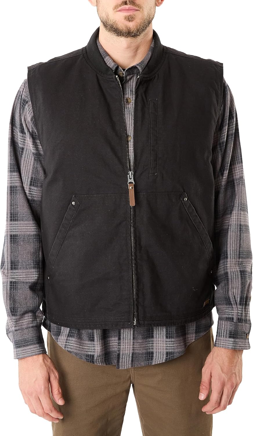 Smith's Workwear Mens Sherpa-lined Duck Vest