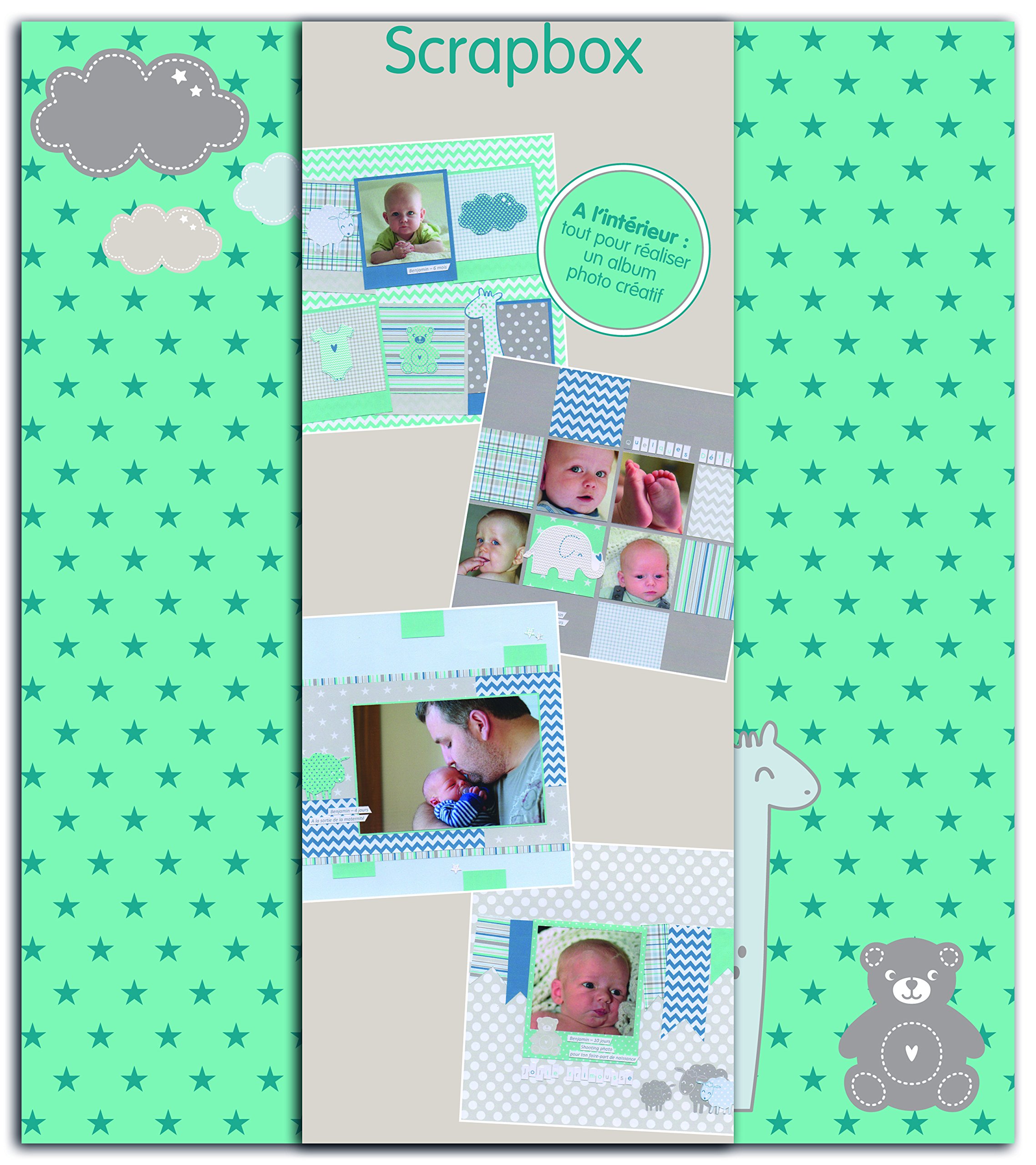 Toga KT73 Scrapbox Baby Boy Scrapbook Kit Paper 23 x 26 x 5.5 cm, Blue