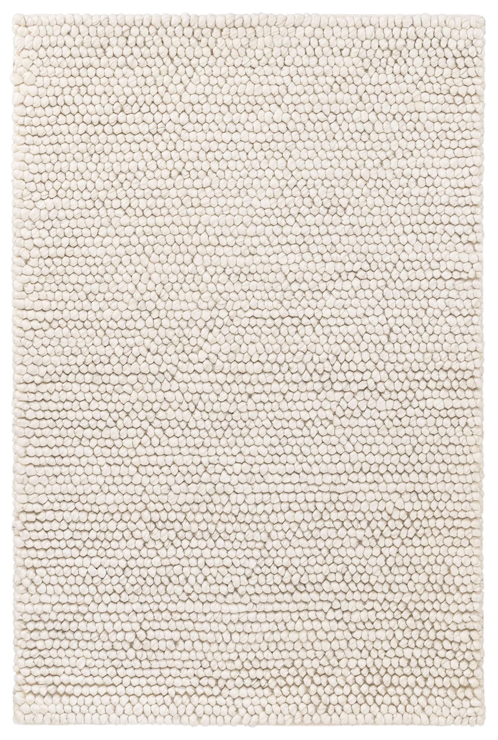 Dash and Albert Niels Ivory Handwoven Wool/Viscose Rug, 3 X 5 Feet, Ivory Solid Pattern