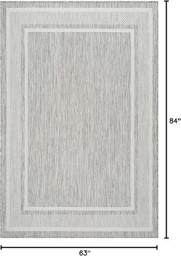 Vista 291 de Adiva Rugs - Alfombra para interior y exterior, tapete fácil de limpiar, resistente a la intemperie y las manchas, para comedor, patio, terraza