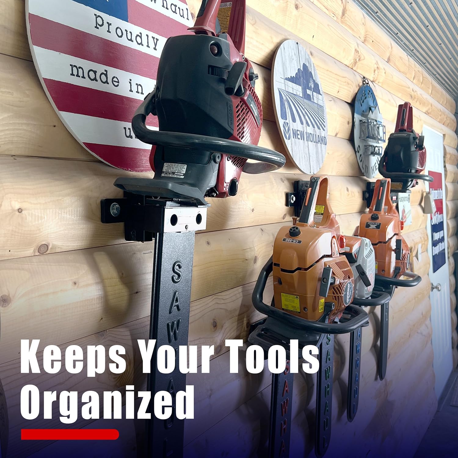 GearHaul Snap-Lok Wall Mount, Compatible with Snap-Lok System and Tool Mounts, Made in USA (Long 5-Unit)