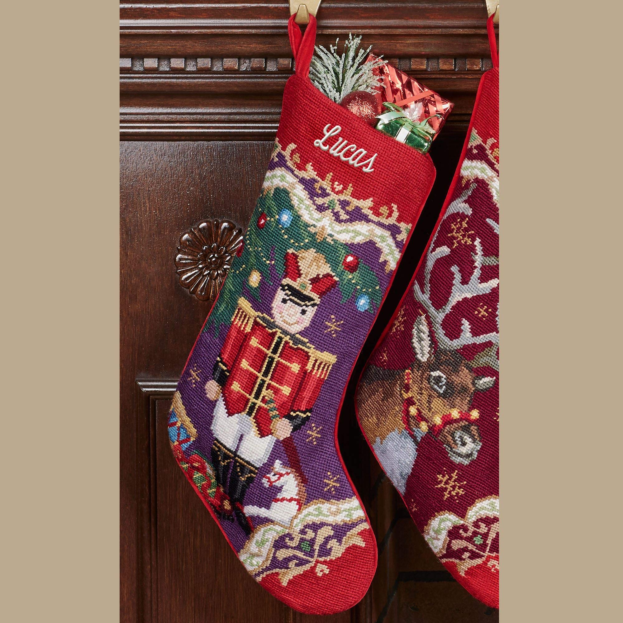 Peking Handicraft 31SJM4510MC 31SJM4510MC Christmas Soldier Needlepoint Stocking, 11x18