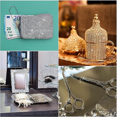 Miniatura 3 de 84000 hojas de diamantes de imitación de cristal autoadhesivas de 0.079 pulgadas (0.079 in) con purpurina para automóvil, teléfono celular,