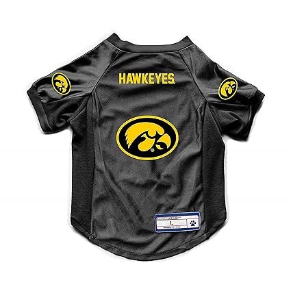 Littlearth NCAA Iowa Hawkeyes Pet JerseyJersey Stretch, Team Color, Large