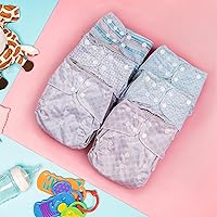 Vista 2 de Simple Being Pañales de tela reutilizables, doble refuerzo, talla única, lavables, suaves, absorbentes, impermeables, ecológicas, unisex, para bebé