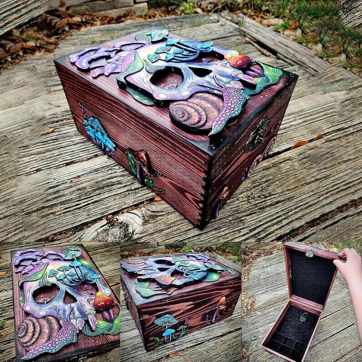 2023 Skeleton Hidden Key Box Skull Hands And Heart Hidden | Desertcart ...