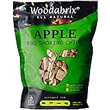 Apple Wood Chips I BBQ Wood Chips are suitable for Charcoal, Gas and BBQ/Smoker I 100% Natural and Eco-friendly I 800 grams (3.2 Litre / 195 cu in)