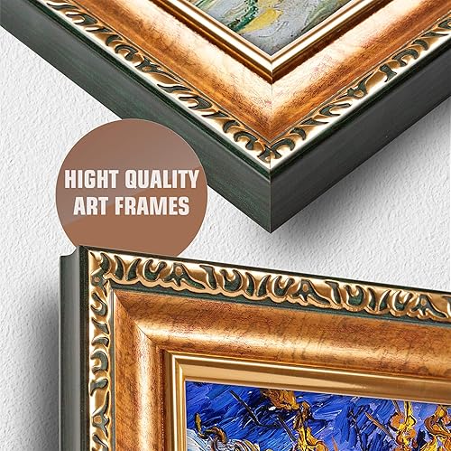 Miniatura 1464 de A&T ARTWORK The Starry Night de Vincent Van Gogh. Tamaño del marco: 36 x 30 pulgadas, tamaño de la imagen: 30 x 24 pulgadas, reproducciones clásicas