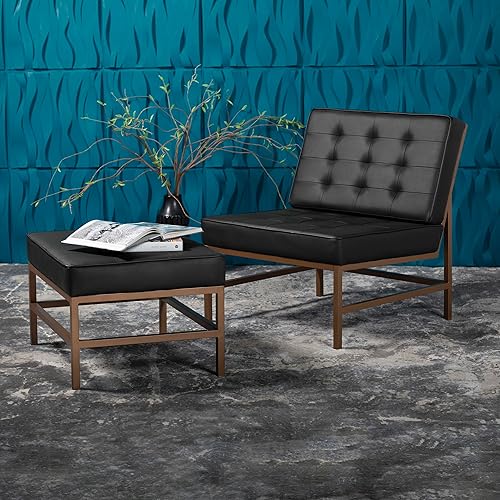 Miniatura 22 de Silla Ashlar Modern Accent en piel mezclada, cromo/gris Cromado/Gris,Bronce/Negro,Cromo/marrón visón,https://www.amazon.com/dp/undefined