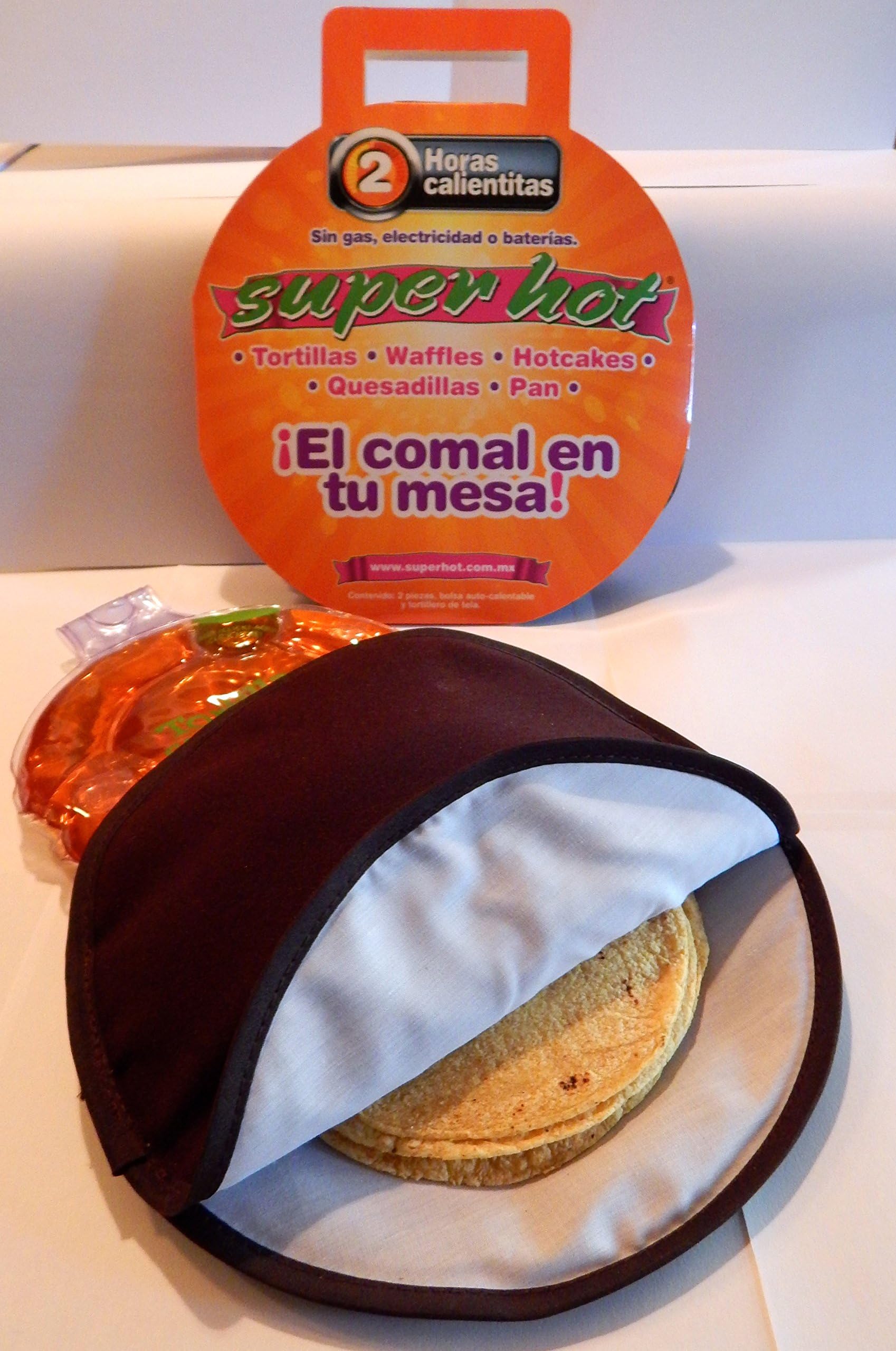 TORTILLA SUPER HOT the Only Warmer with a Unique Auto Heating System, Brown