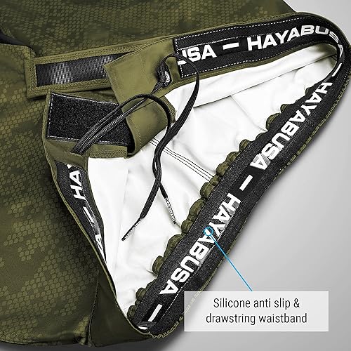 Miniatura 28 de Hayabusa Pantalones cortos Hexagonales para ejercitarse y practicar MMA. Gris,Negro -,marino,Verde,Borgoña,Blanco,https:/ www.Yaxa/dp/undefined