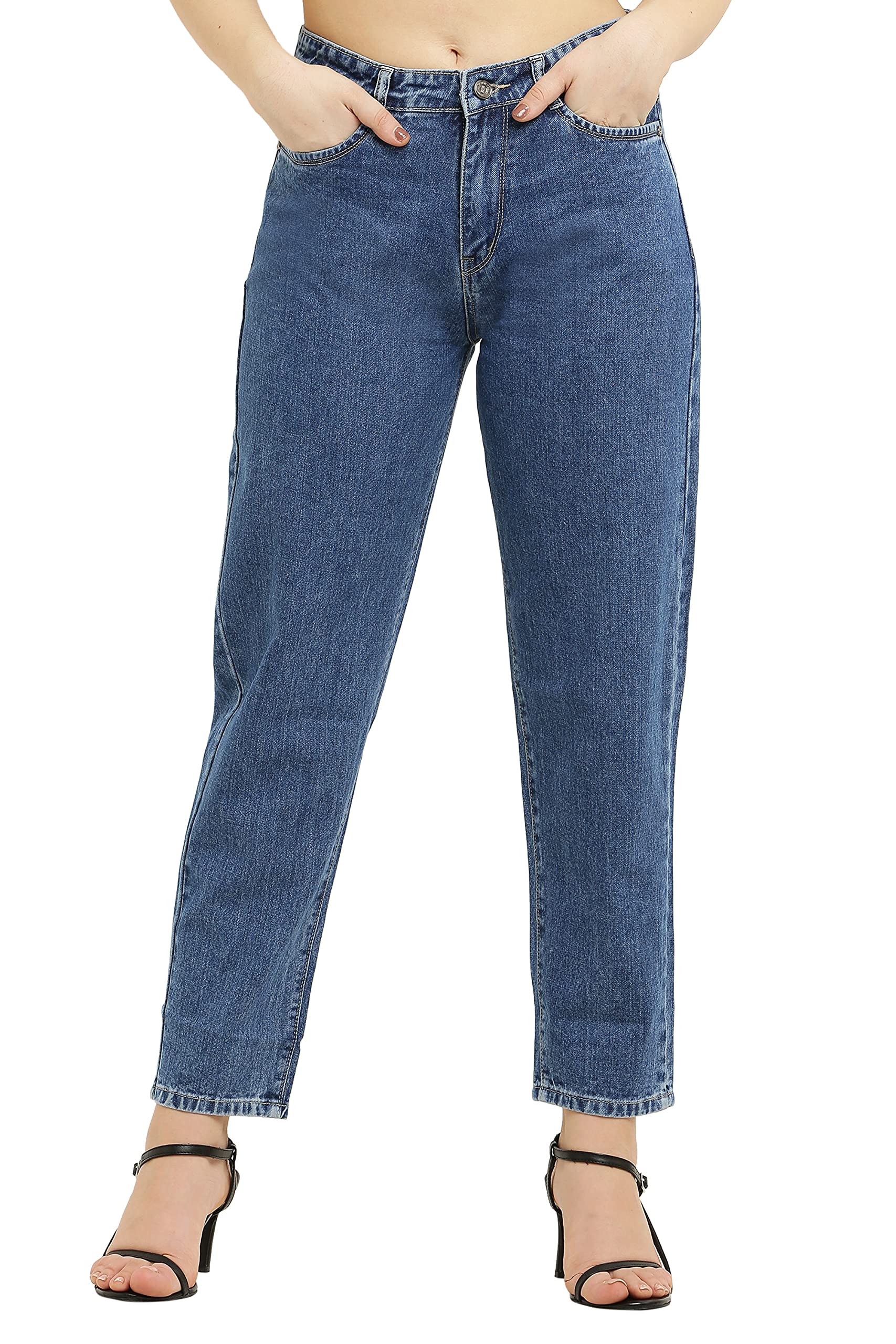 Ocean Mart DC Women Jeans | HIGH Rise | MOM FIT | Non-Stretch |1% Cotton Jeans