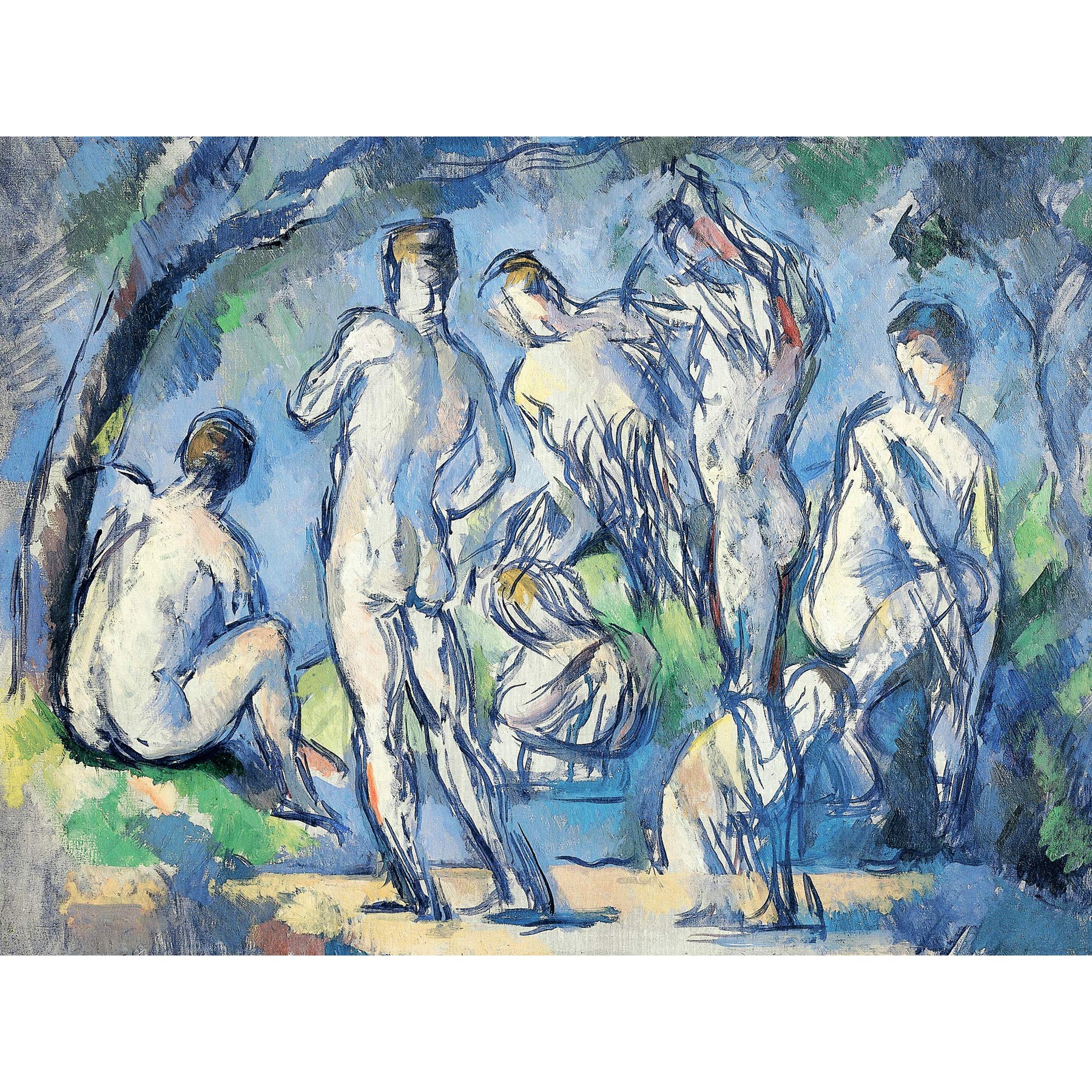 Paul Cezanne Seven Bathers Large Wall Art Print Canvas Premium Poster Mural