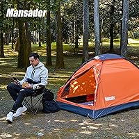 Vista 5 de Tienda de campaña para 2 personas, impermeable, ligera, portátil, para acampar al aire libre, senderismo, viajes