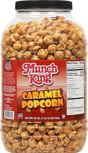 Miniatura 3 de Munch King Snacks Caramelo Palomitas de Maíz 28 oz. Barril