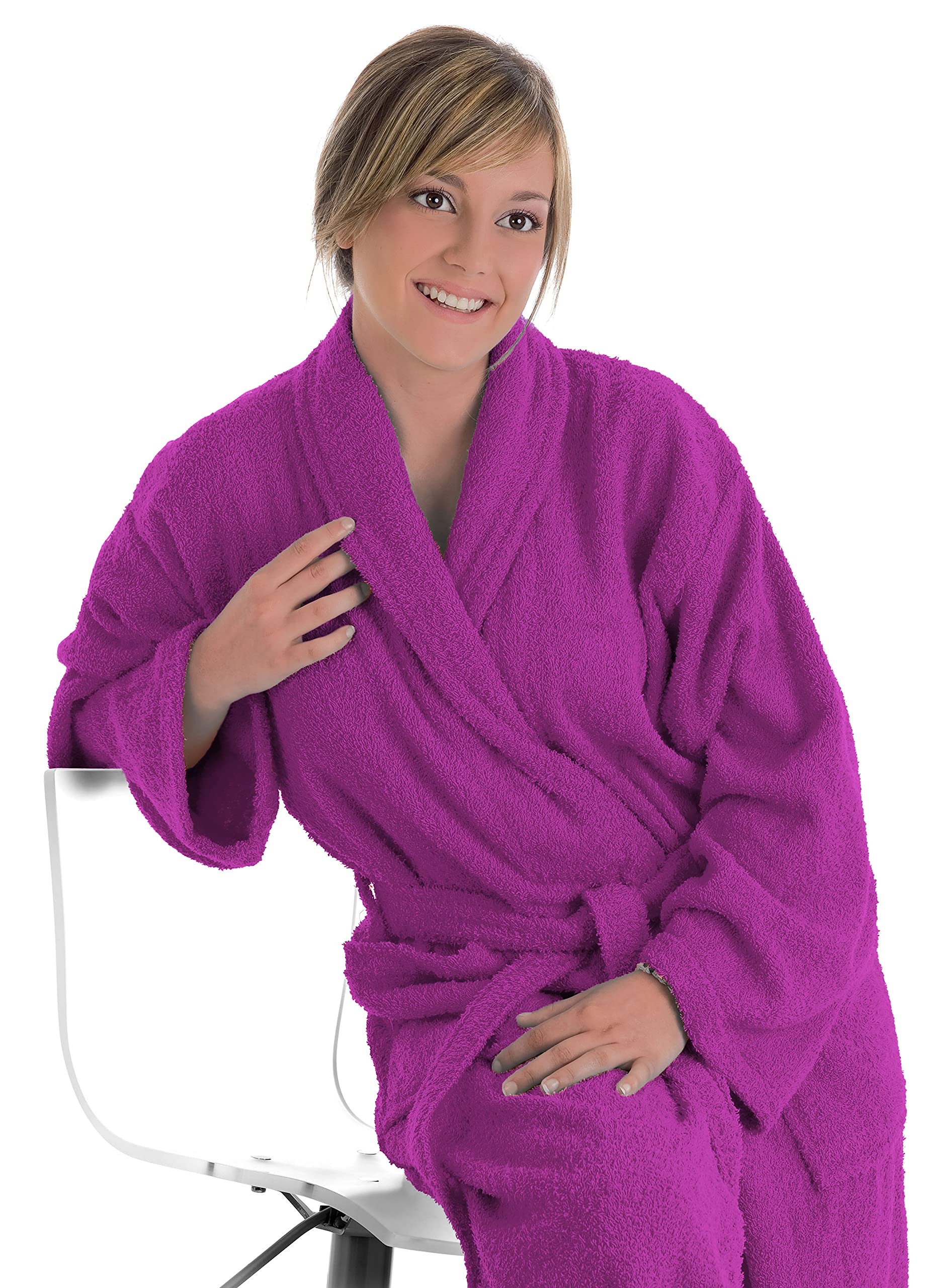 LEBENGOOD Albornoz Mujer 100% Algodón OEKO-TEX, Toalla Rizo Americano 450 gsm, Albornoces Juveniles, Ducha, Piscina, Bata Baño, Unisex,Hombre, Tallas S M L XL XXL 3XL