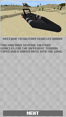 Military Vehicles Mod for Minecraft PE