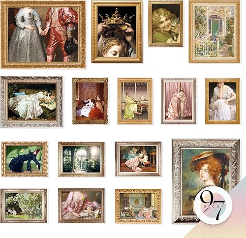 97 Decor Decoración de pared victoriana coqueta grande de 11 x 14 pulgadas, arte de pared vintage grande, impresiones de arte vintage, cuadros