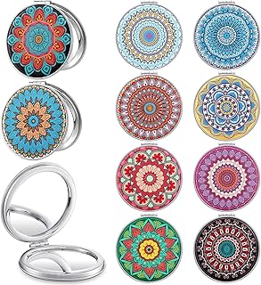 Berlune 10 piezas de espejo de bolsillo con m...