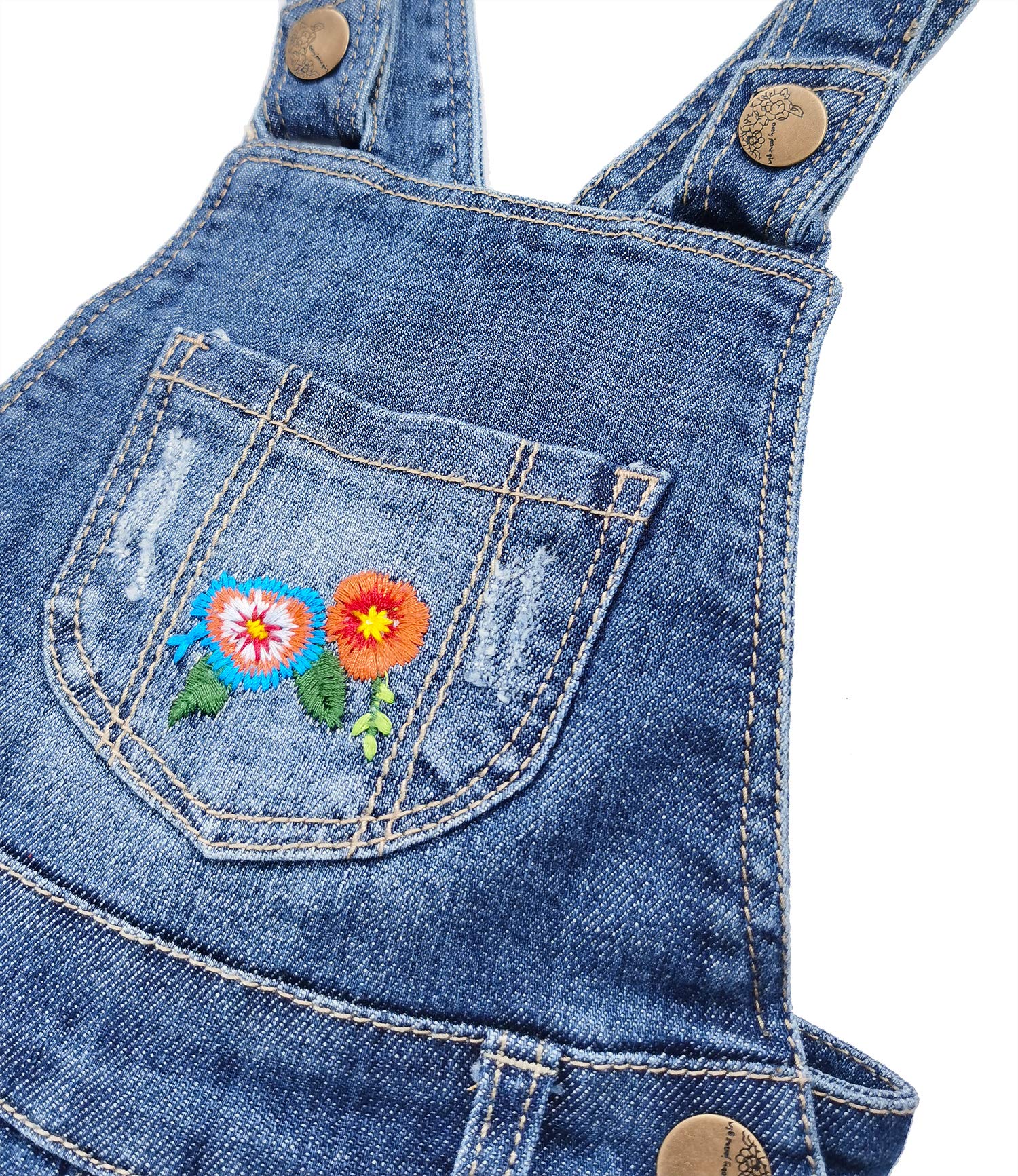 KIDSCOOL SPACE Salopette en jean pour bébé, petit pull en jean doux et mignon pour tout-petit