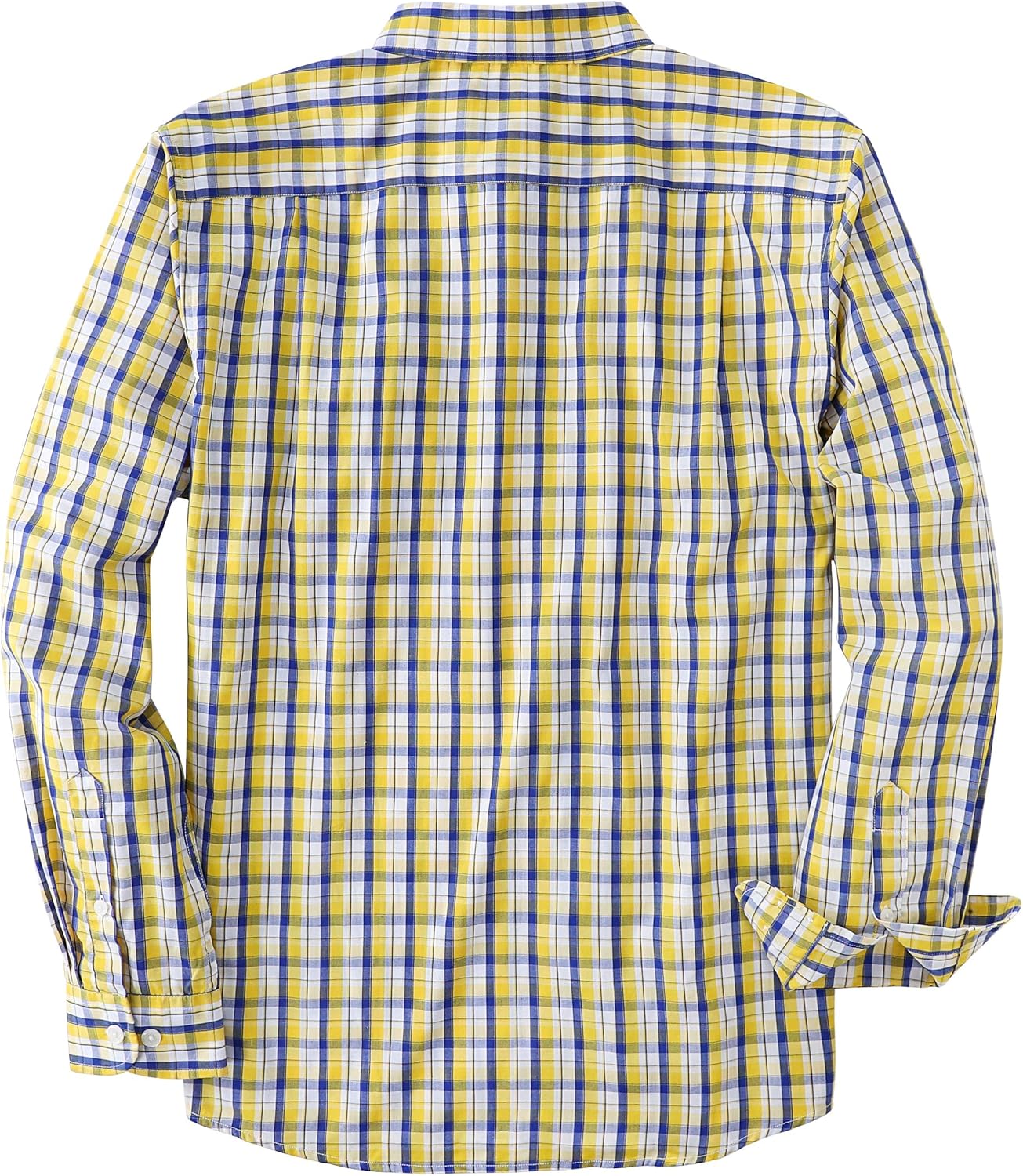 Dubinik® Mens Long Sleeve Button Down Shirts Plaid Casual Work Cotton Vintage Soft with Pocket Regular Fit - Image 2