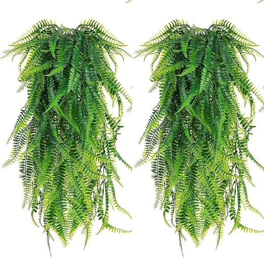 Dekorly Artificial Vines Fake Greenery Garland Willow Leaves Faux Hanging Plants Trailing Weeping Ivy Drooping Hanging Vines Faux Plants Realistic…