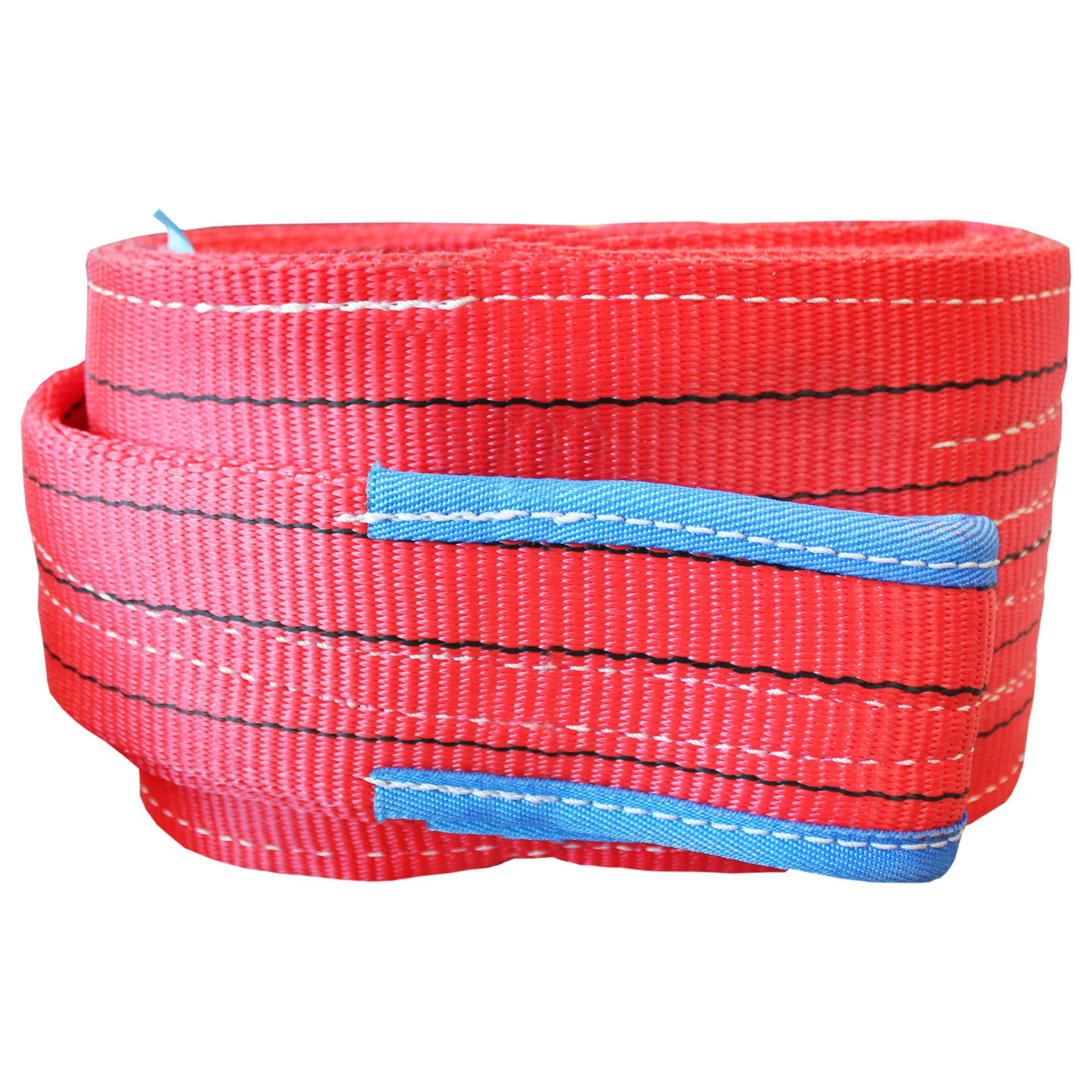 Hebeband, Rot, 5000 kg, Polyester, strapazierfähig, für den Umgang mit schweren Gütern, 5 Tonnen, Länge 3 m